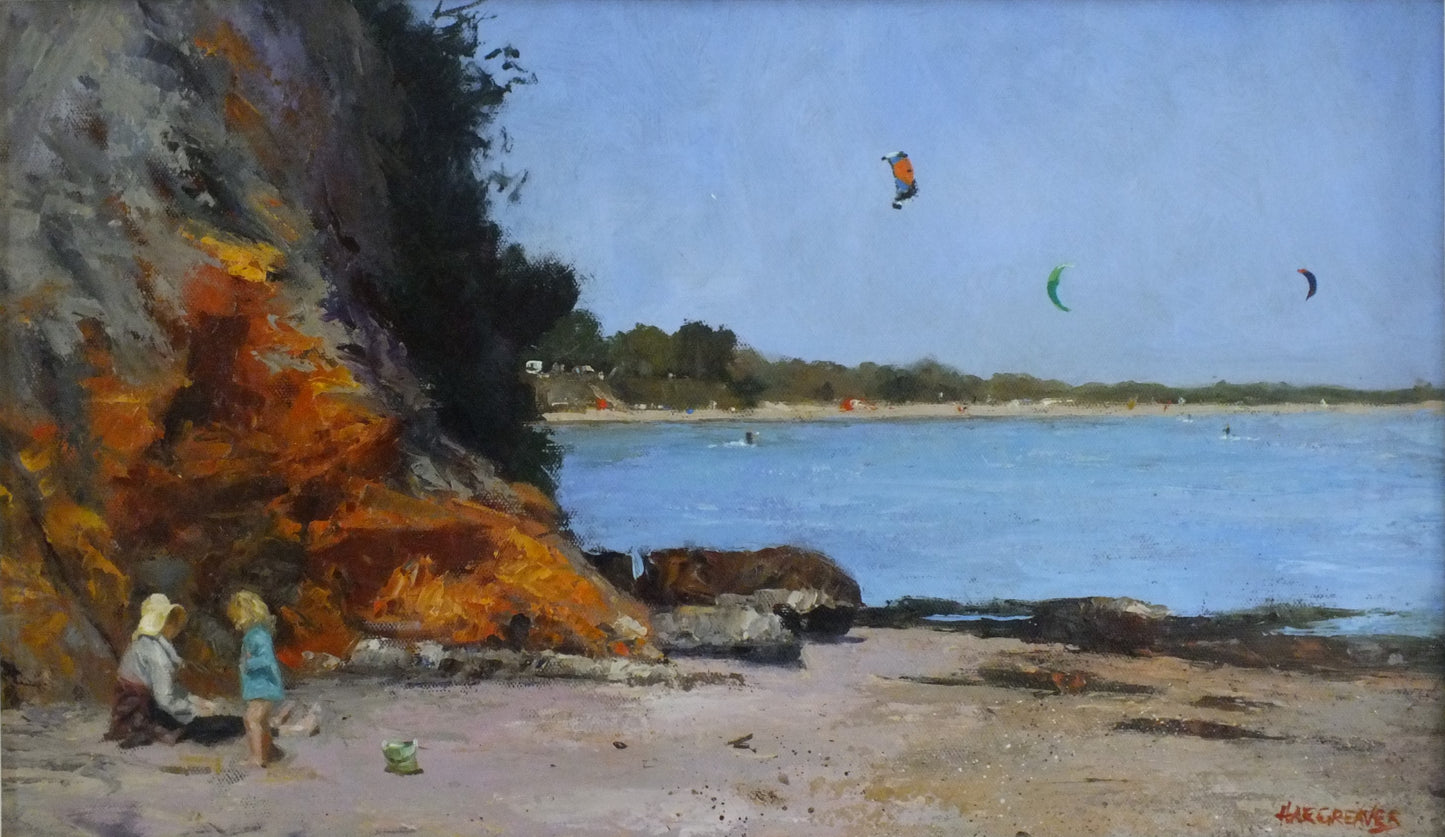 Ian Hargreaves : Windsurfers at Studland
