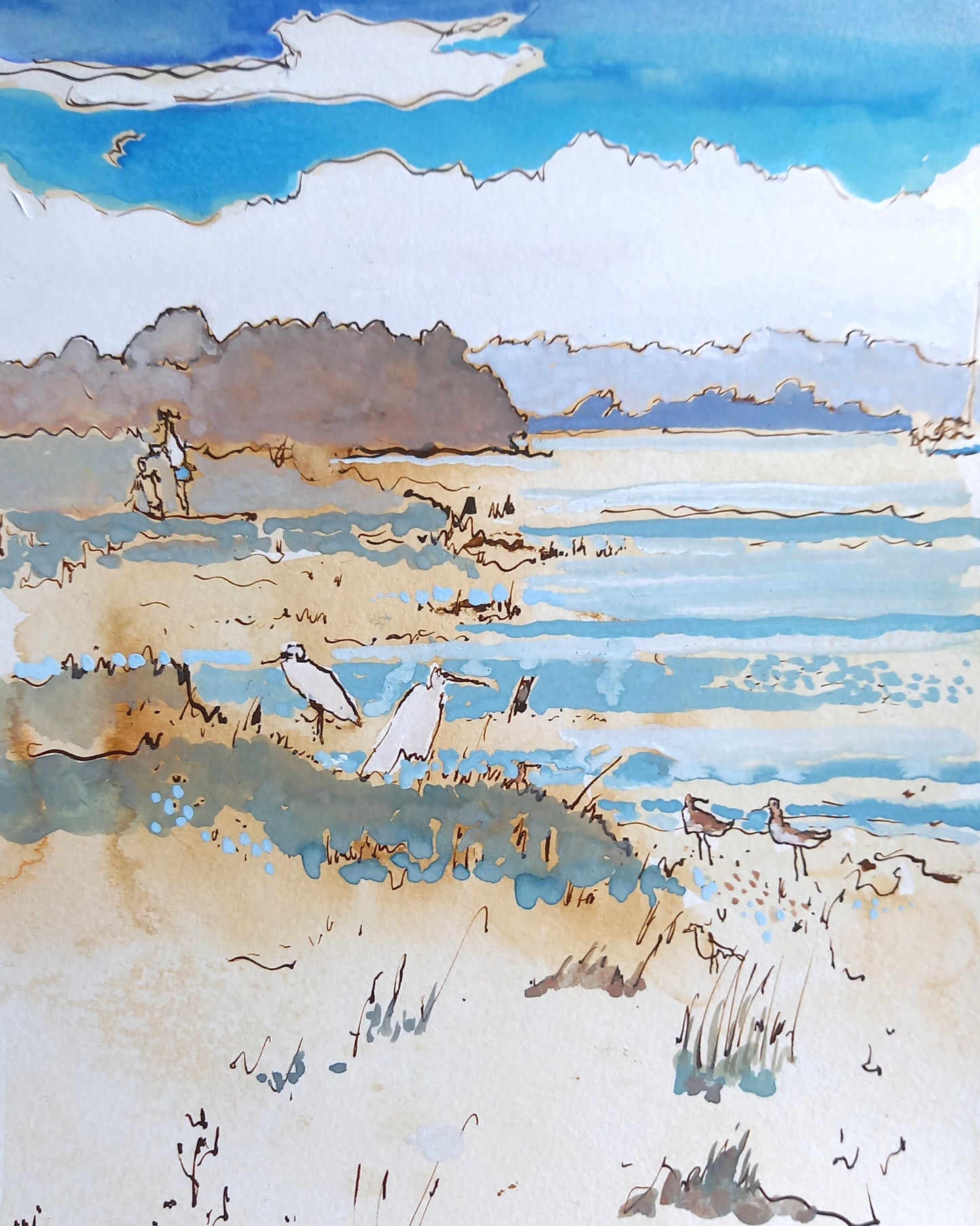 Tom Marshall- Fresh Air with Redshank and Egrets