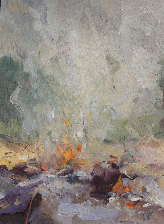 Claire Tozer :Burning old thatch